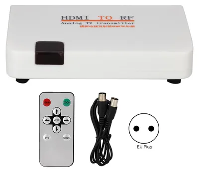 Immagine prodotto di Convertitore coassiale da HDMI a RF, supporta 480I/480P/576I/576P/720P/720I/1080I/1080P (100-240 V) UE