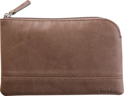 Produktbild von Rhodia Etui Kunstleder Reißverschluss, 11x17 cm Schokoladenbraun 116524C