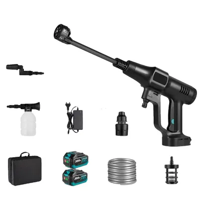 Zdjęcie produktu dla Pistolet do mycia samochodów, silnik bezszczotkowy, wysokie ciśnienie, z 2 akumulatorami