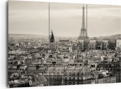 Produktbild von Bild auf Leinwand - Leinwandbild - Paris Stadt Zuhause - 165x110cm - Wand Bild - Wanddeko - Leinwanddruck - Bilder - Kunstdruck - Wanddekoration - Leinwand bilder - Wandkunst - CE165x110-3615