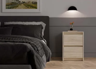 Produktbild von Moderner Nachttisch KARO mit 2 Schubladen