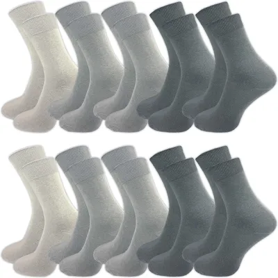 Produktbild von 10 Paar Damen & Herren Socken aus 100% Baumwolle | Businesssocken | ohne drückende Naht | venenfreundlicher Komfortbund