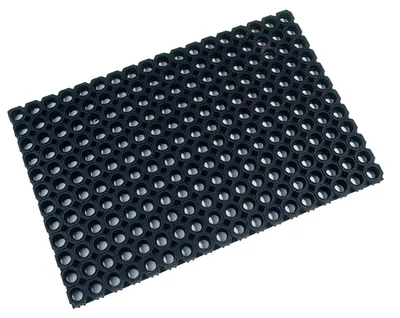 Productafbeelding van Rubber Drainage Vloermat - 60x80cm - Zwart