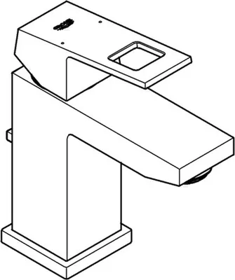 Produktbild von Grohe Eurocube Waschtischbatterie EcoJoy Zugstangen-Ablaufgarnitur chrom - 2312700E