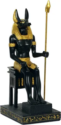 Produktbild von Ägyptischer Gott Anubis sitzend auf Stuhl 17,5cm
