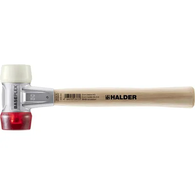 Produktbild von HALDER BASEPLEX - Schonhammer mit Zinkdruckguss - Gehäuse und Holzstiel, Nylon / Cellulosacetat
