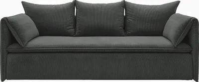 Produktbild von Sofa 3-Sitzer - Mit Schlaffunktion - Feincord - Anthrazitgrau - TEODORA
