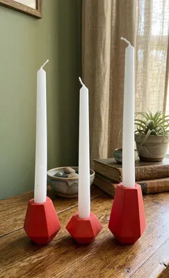 Produktbild von Evila Originals, Hochwertiges Kerzenständer-Set (6 Teile), Pink und Weiß, 100% Paraffinwachs | Große Kerze: 11 x 7 cm, Mittlere: 8 x 7 cm, Kleine: 5 x 7 cm | Elegantes, unbeduftetes Design für jeden Raum.