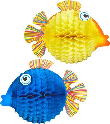 Produktbild von 2 Wabenball Fische Set 33cm