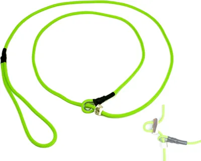 Produktbild von Mystique® Field trial Moxonleine 4mm mit Zugbegrenzung 130cm neon grün