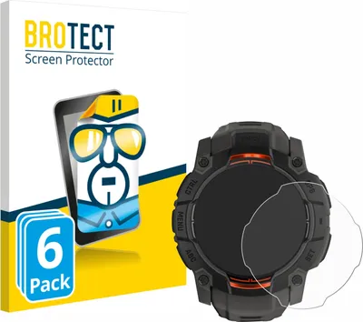 Produktbild von 6x Für Garmin Instinct 3 Solar (50 mm) Schutzfolie BROTECT Displayschutz Display Schutz Folie Klar Transparent