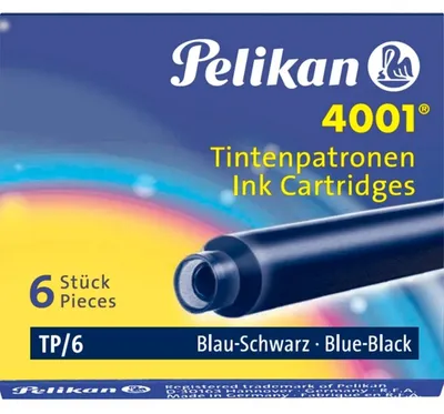 Productafbeelding van Pelikan® 301184 Tintenpatrone 4001® TP/6 - blauschwarz, 6 Patronen