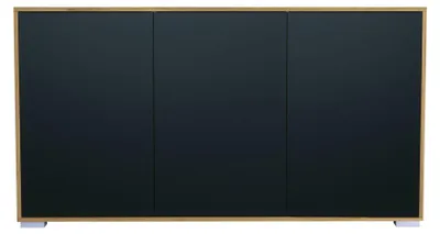 Produktbild von InnoFurn Sideboard Elena, 3 Türen, Push-to-Open, Eiche Evoke/Schwarz matt, 152,5 x 83 x 37 cm