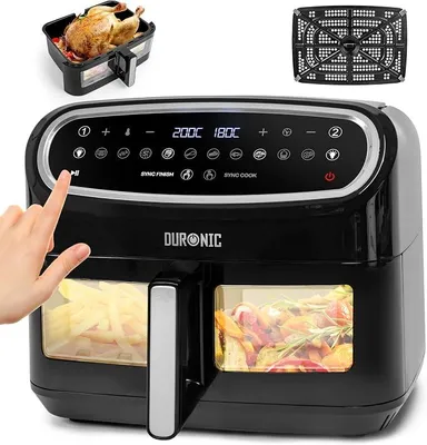 Imagen del producto de Freidora de aire de 10 litros, freidora XXL, Airfryer con función Sync Cook