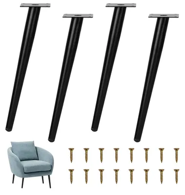 Immagine prodotto di Set di 4 gambe per tavolo in metallo, forma quadrata, altezza 40 cm