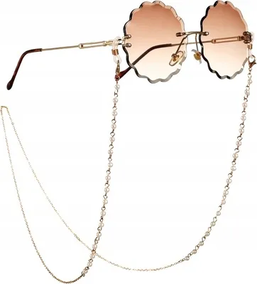 Produktbild von Brillenkette - Elegante Perlen - Stilvolles Gold - Sicherer Halt - Luxusaccessoire - Glamouröser Auftritt - Modell X61