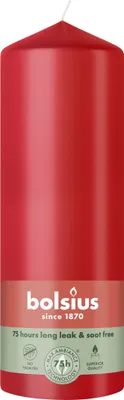 Produktbild von BOLSIUS Stumpenkerze 200mm (H) x 68mm (DM), rot