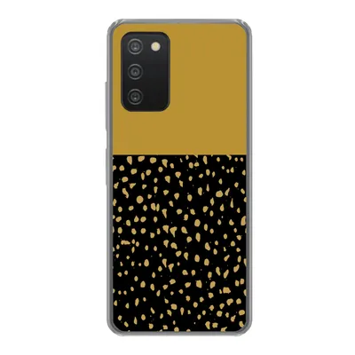 Produktbild von MuchoWow® Handyhülle Schutzhülle Hülle für Samsung Galaxy A33 5G Polka dots - Ockergelb - Schwarz Silikon Softcase Handy Hülle - Kartenhalter