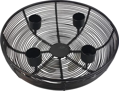 Produktbild von Adventskranz Metallschale schwarz Ø 20,5 cm