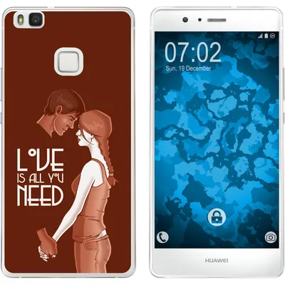 Produktbild von PhoneNatic Case kompatibel mit Huawei P9 Lite Silikon-Hülle in Love M3