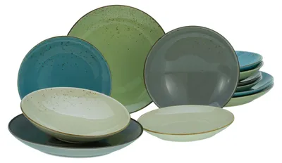 Obrázok produktu pre CreaTable, 20963, Kolekcia Nature Bunt, Sada riadu 12-tlg, Steinzeug