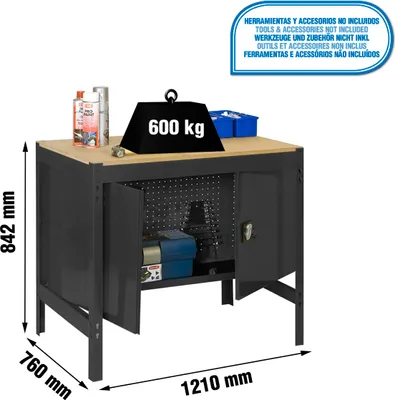 Produktbild von Simonrack Werkbank SIMONWORK BT0 anthrazit 121,0 x 61,0 x 84,2 cm