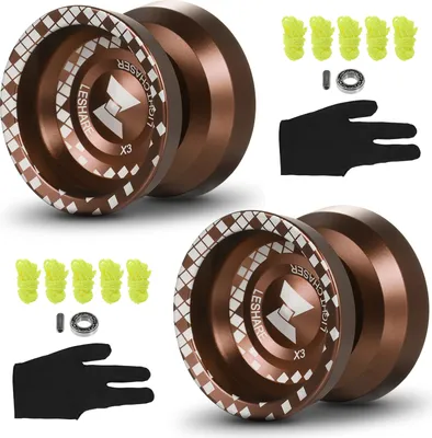 Produktbild von 2er-Pack Professionelle Yo-Yo-Kugeln aus Aluminiumlegierung Reaktives YoYo mit nicht reagierendem Lager fuer professionelle Anfaenger