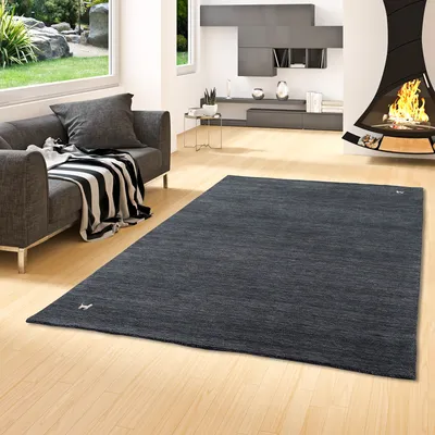 Produktbild von Natur Teppich Indo Nepal Gabbeh Shiva Anthrazit, Größe:300x400 cm