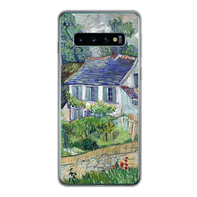 Produktbild von MuchoWow® Handyhülle Schutzhülle Hülle für Samsung Galaxy S10 Haus in Auvers - Vincent van Gogh Silikon Softcase Handy Hülle - Handytasche