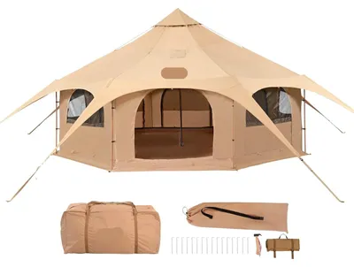 Obrázek produktu pro Stan typu "Bell Tent" - plátěný stan - stan typu "Tipi" - nafukovací stan - festivalový stan - 4 metry