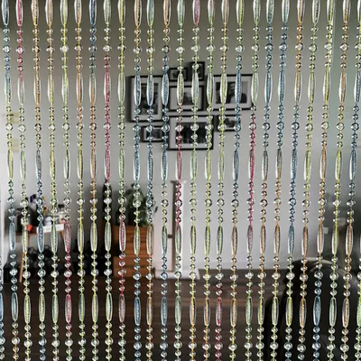 Zdjęcie produktu dla Zasłona z koralików - Ochrona przed owadami do balkonu i drzwi - Wielokolorowa - 100 x 230 cm