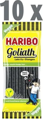 Produktbild von 10x Haribo Goliath Lakritz Stangen 125g