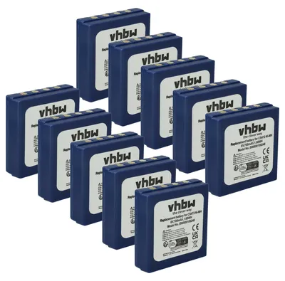 Produktbild von vhbw 10x Akku Ersatz für HBC BA222060, BA222061, BA203060, FBFUB03, AF-FUB03M, KH68302500 für Funkgerät, Walkie Talkie (700 mAh, 6 V, NiMH)