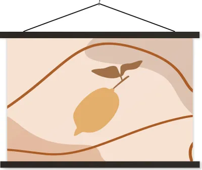 Produktbild von MuchoWow® Textilposter Sommer - Zitrone - Obst 150x100 cm mit schwarzem Rahmen - Schlafzimmer