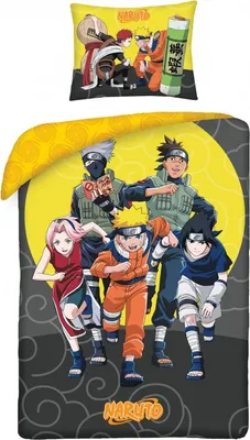 Produktbild von Halantex Naruto - Zestaw pościeli poszwa na kołdrę 140 x 200 cm i poszewka na poduszkę 70 x 90 cm, 100% bawełna, wielokolorowy, NA-3257BL