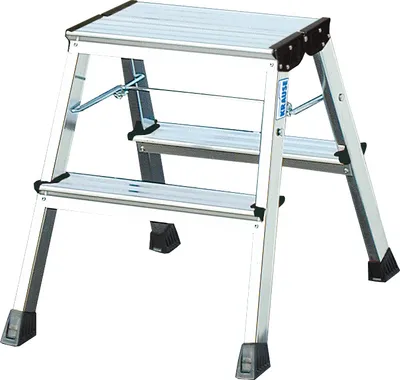 Produktbild von Krause 130037, Aluminium, Aluminium, Schwarz, 2 Schritte, TUV, EN14183, 450 mm, 2,15 kg