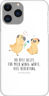 Produktbild von Mr. & Mrs. Panda Iphone 11 Pro Handyhülle Mops Verliebt - Weiß - Geschenk, Knuffig, Liebe, Handy Case, Sprüche, Hund, Pure, Premium Kunststoff