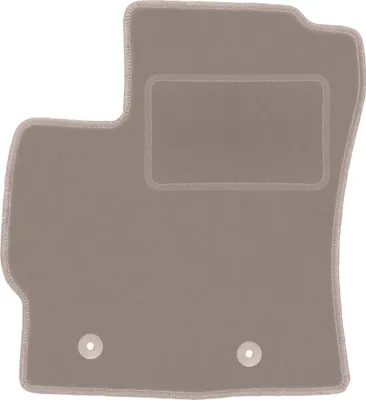 Produktbild von Fahrerfußmatte Velours beige passend für Toyota Verso (2009-2013, Minivan) – mit Befestigungen – passgenau