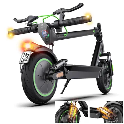 Produktbild von E Scooter mit Straßenzulassung 15Ah Max 60KM Reichweite E-Scooter mit Blinker, 10 Zoll Elektroroller mit Dämpfung und APP, Faltbarer Scooter bis 120Kg