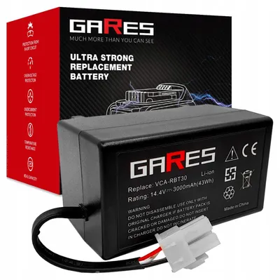 Obrázek produktu pro Gares Náhradní baterie pro Samsung SR8930 SR8940 SR8950 SR8980 | 14,4V 3,0 Ah Li-Ion | Vysokovýkonná baterie pro robotický vysavač | Kompatibilní s Samsung SR8930 SR8940 SR8950 SR8980 | Prémiová kvalita