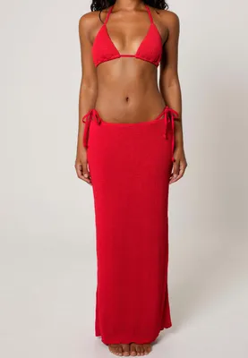 Produktbild von Moda Minx Maxirock Scrunch Long mit strukturiertem Scrunch-Material Red M/L
