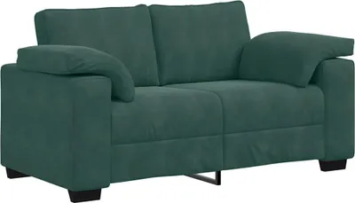 Zdjęcie produktu dla Sofa dwuosobowa, ciemnozielona, 160x77x82 cm, aksamit
