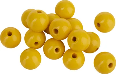 Produktbild von Holzperlen, Ø 15 mm, 15 Stück Gelb