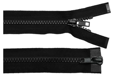 1 Reißverschluss 2-Wege 5mm 85 cm teilbar Autolock Doppelzipper schwarz
