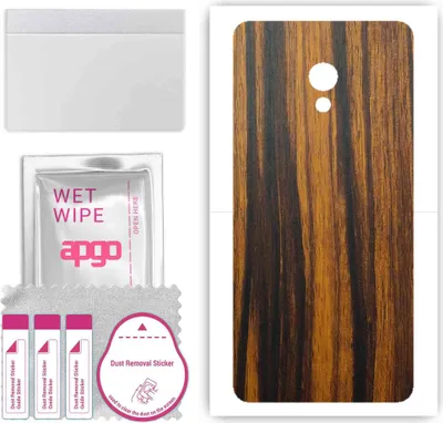 Produktbild von apgo Rückseite Schutzfolie, Skin, kompatibel mit Alcatel 1c (2019), Hinten Displayschutzfolie aus Vinylfolie, kratzfest, einfache Montage - Tigerwood