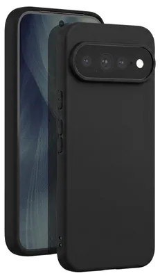 Image de Coque en silicone résistante aux chocs, oléophobe, pour Pixel 11, noire