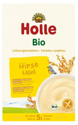KASZKA JAGLANA PEŁNOZIARNISTA BEZ DODATKU CUKRÓW BEZGLUTENOWA OD 5 MIESIĄCA BIO 250 g - HOLLE