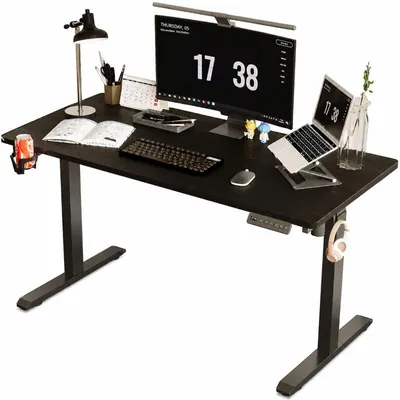 Zdjęcie produktu dla Biurko Elektryczne Regulowane 160x60cm Regulacja Wysokości Gamingowe Czarne