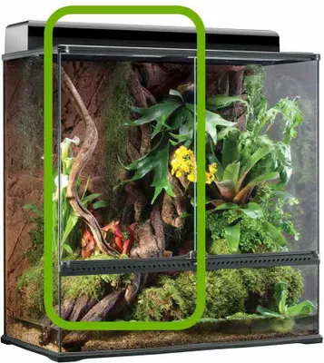 Productafbeelding van Exo Terra Paludarium Pt2609, Linke Ersatzwand, Groen, 62,5 x 45 cm. Groene wand, 62,5 x 45 cm