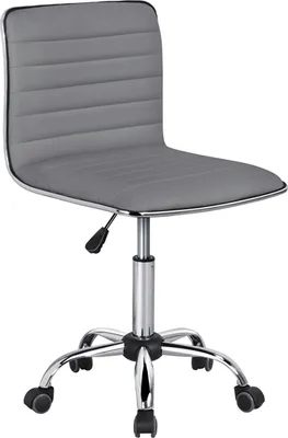 Produktbild von Yaheetech Bürostuhl ohne Armlehnen, Drenstuhl mit Rollen, höhenverstellbar, Grau